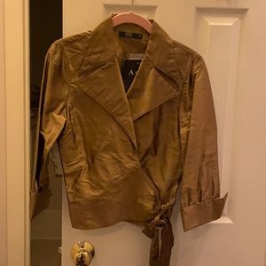 Areli collection silk wrap tie blouse. NWT size 4